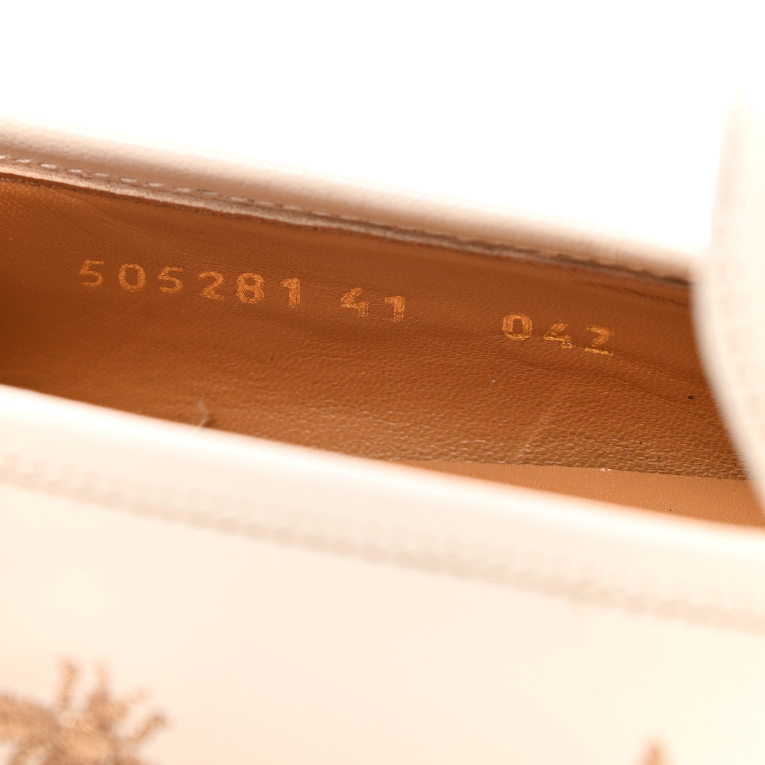 Gucci Goatskin Bee Star Embroidered Womens Jordaan Loafers