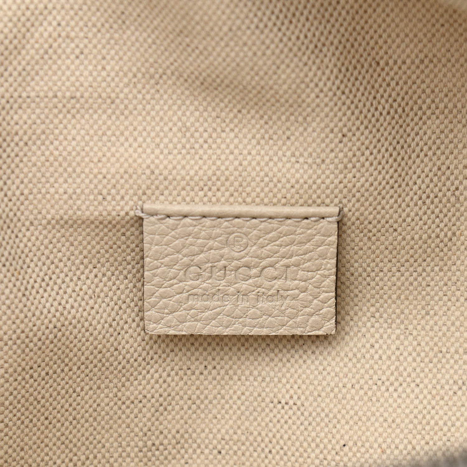 Gucci Grained Calfskin Logo Belt Bag White 6 of 10