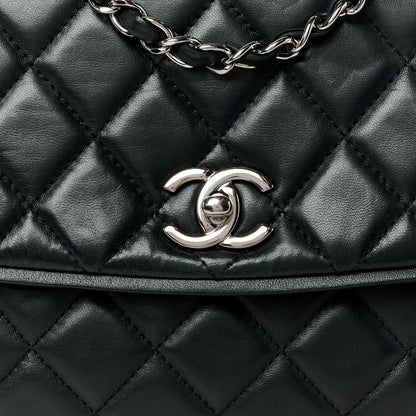 Chanel Lambskin Quilted Large Pagode Piping Flap Black 10 of 12