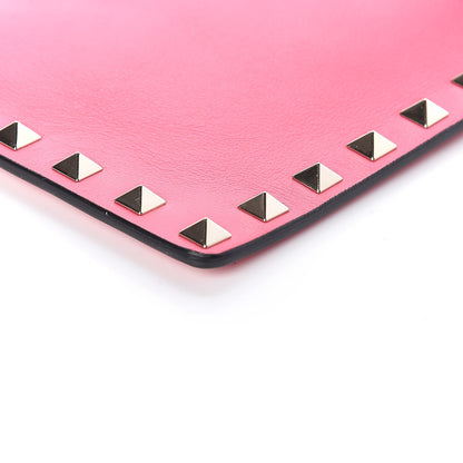 Valentino Garavani Vitello Medium Rockstud Envelope Flat Wristlet Pouch Shadow Pink 6 of 10