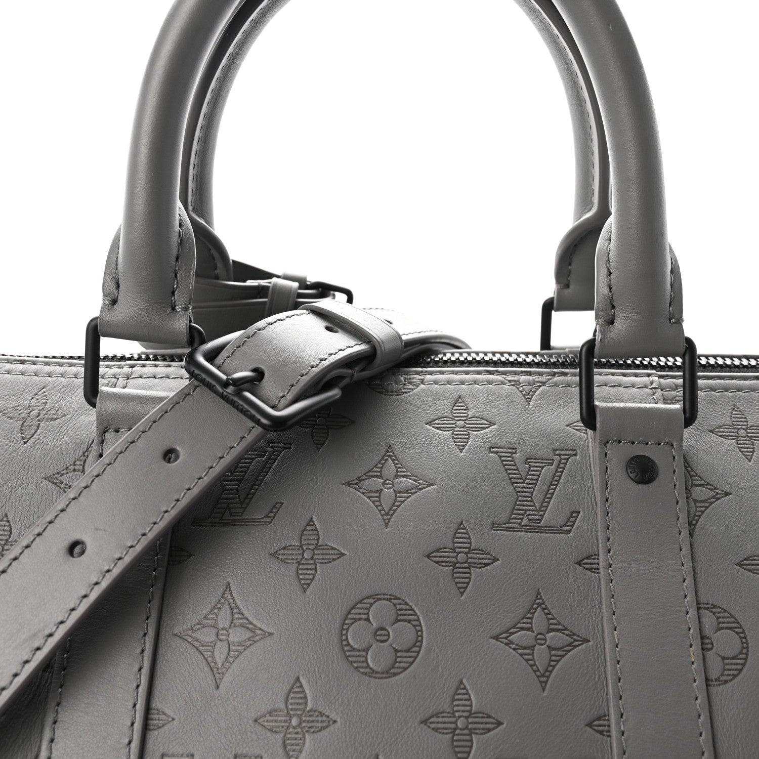 Louis Vuitton Calfskin Monogram Shadow Keepall Bandouliere 50
