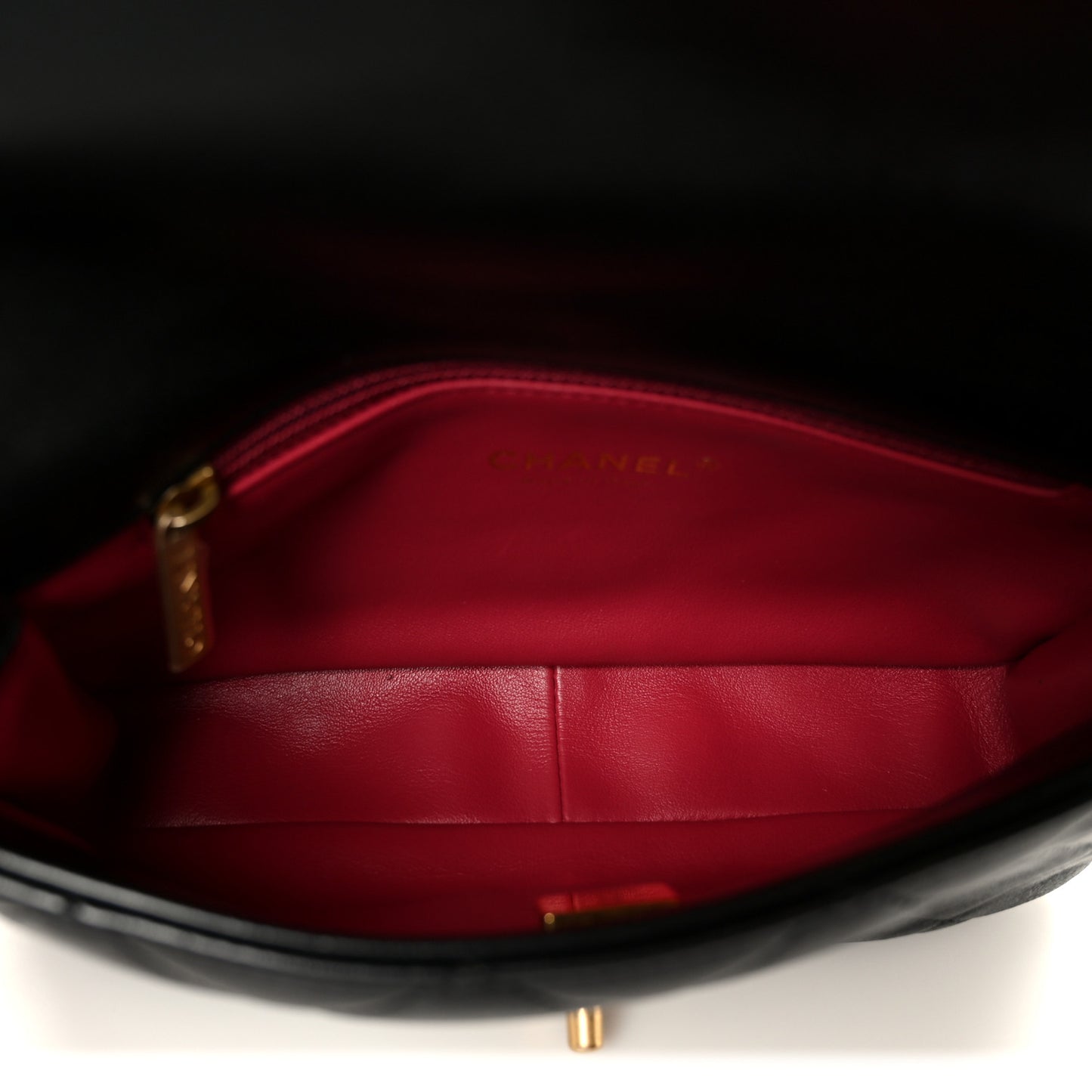 Lambskin Enamel Quilted Pending CC Square Flap Black