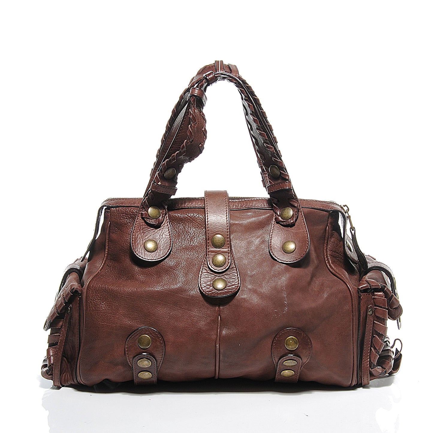 Calfskin Large Silverado Frame Bag Chocolate