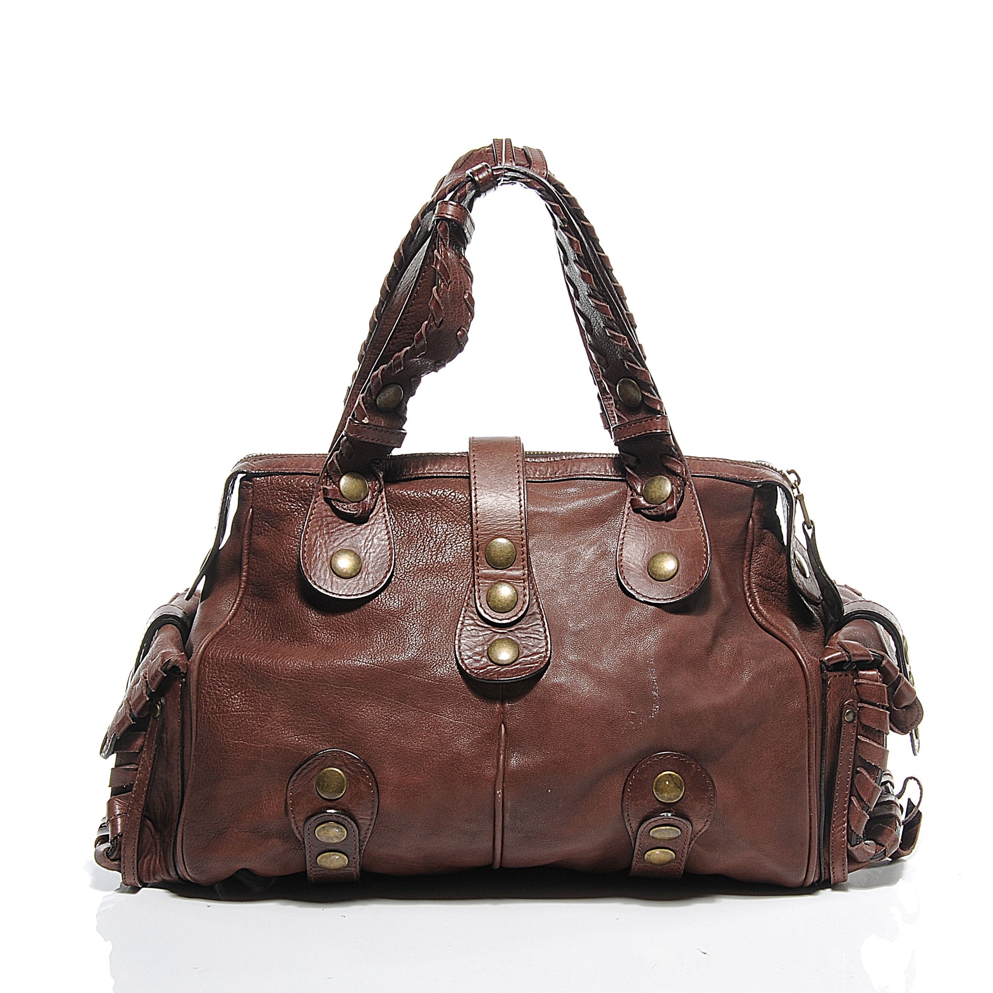 Chloe Calfskin Large Silverado Frame Bag Chocolate 1 of 9