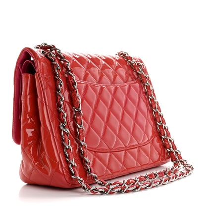 Chanel Patent Quilted Jumbo Double Flap Pink 3 of 16