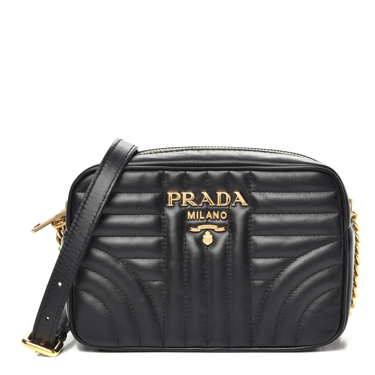 Soft Calfskin Diagramme Camera Bag Black