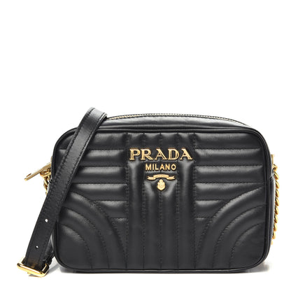 Prada Soft Calfskin Diagramme Camera Bag Black 1 of 8