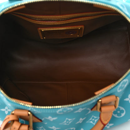 Louis Vuitton Calfskin Monogram Speedy P9 Bandouliere 40 Turquoise 6 of 15