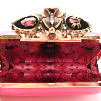 Alexander McQueen Nappa Butterfly Knuckle Duster Box Clutch Orchid Pink 5 of 11