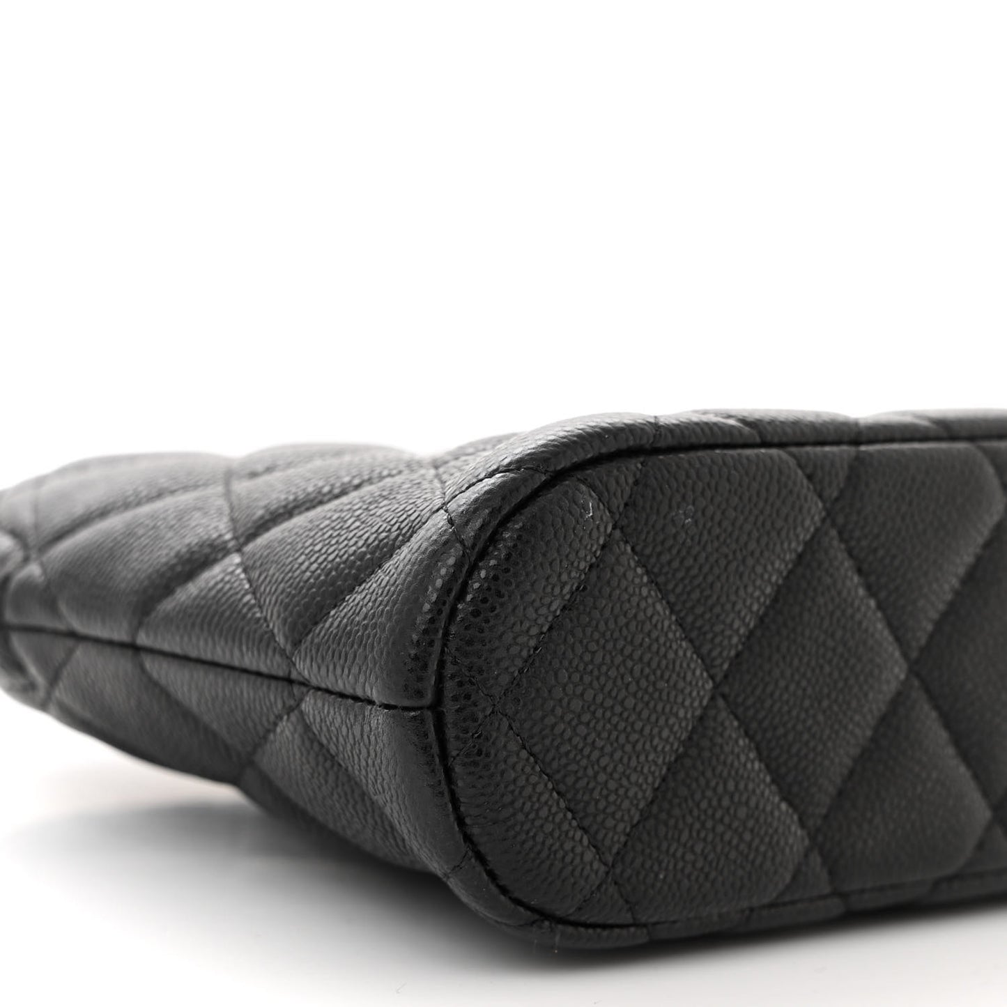 Caviar Quilted Classic Clutch with Chain Black