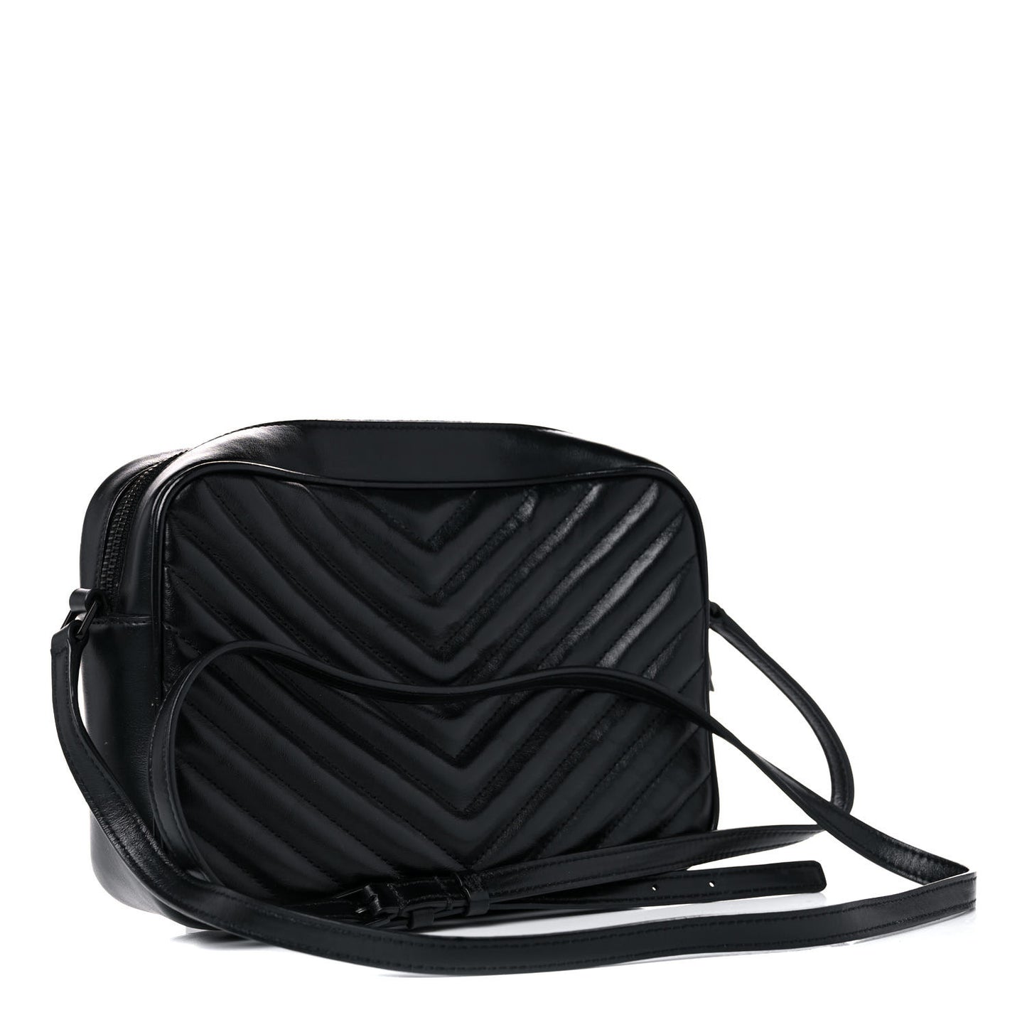 Calfskin Matelasse Monogram Lou Camera Bag Black