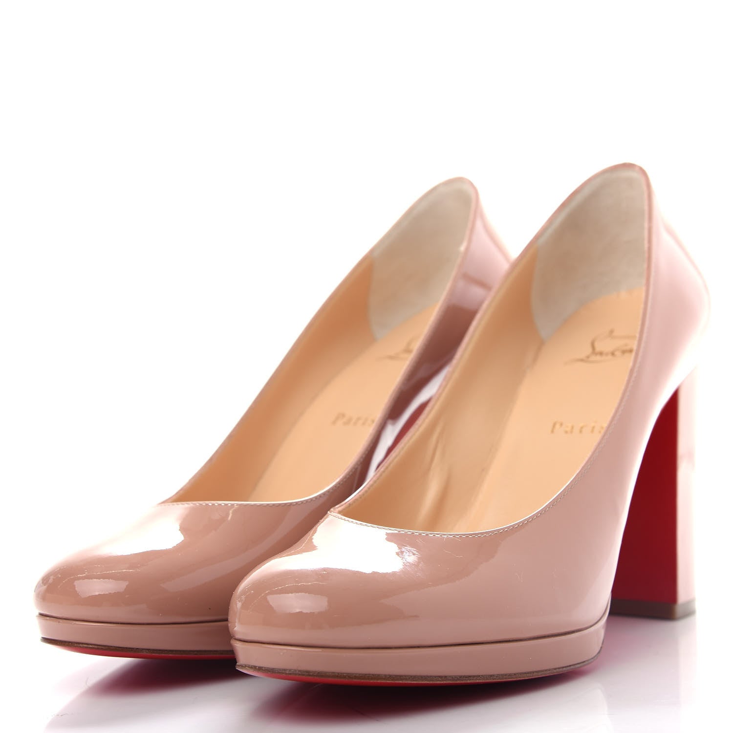 Christian Louboutin Patent Kabetts 100 Pumps 39.5 Nude 3 of 10