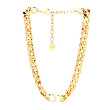 Christian Dior Metal Danseuse Etoile Chain Choker Necklace Gold 3 of 5