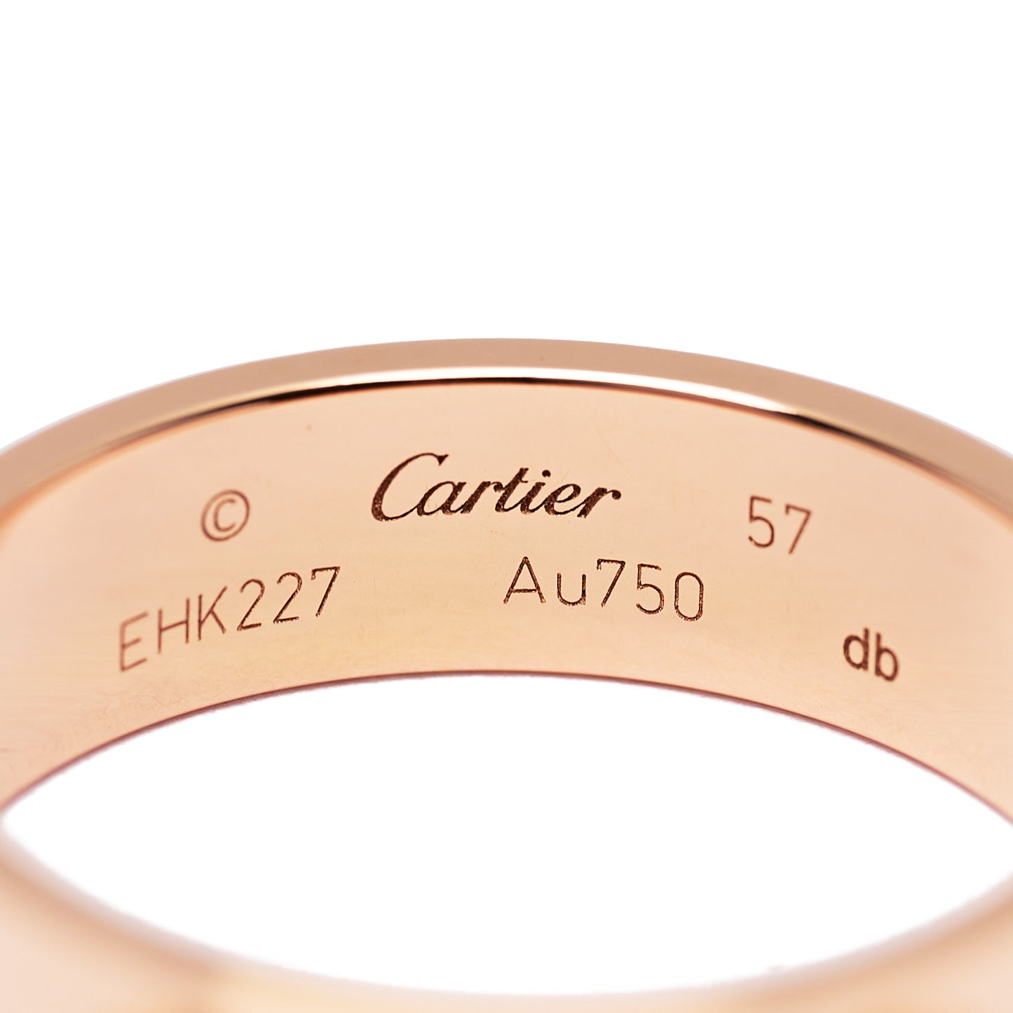 18K Pink Gold 5.5mm LOVE Ring 57 8