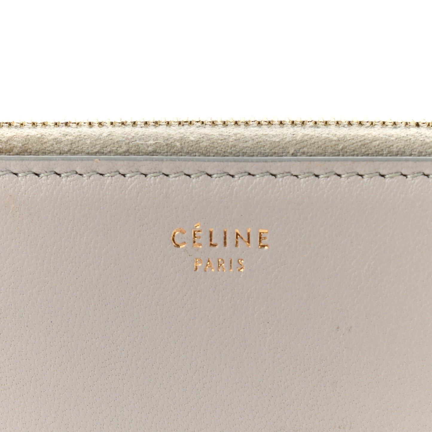 Lambskin Large Zip Around Multifunction Wallet Grey
