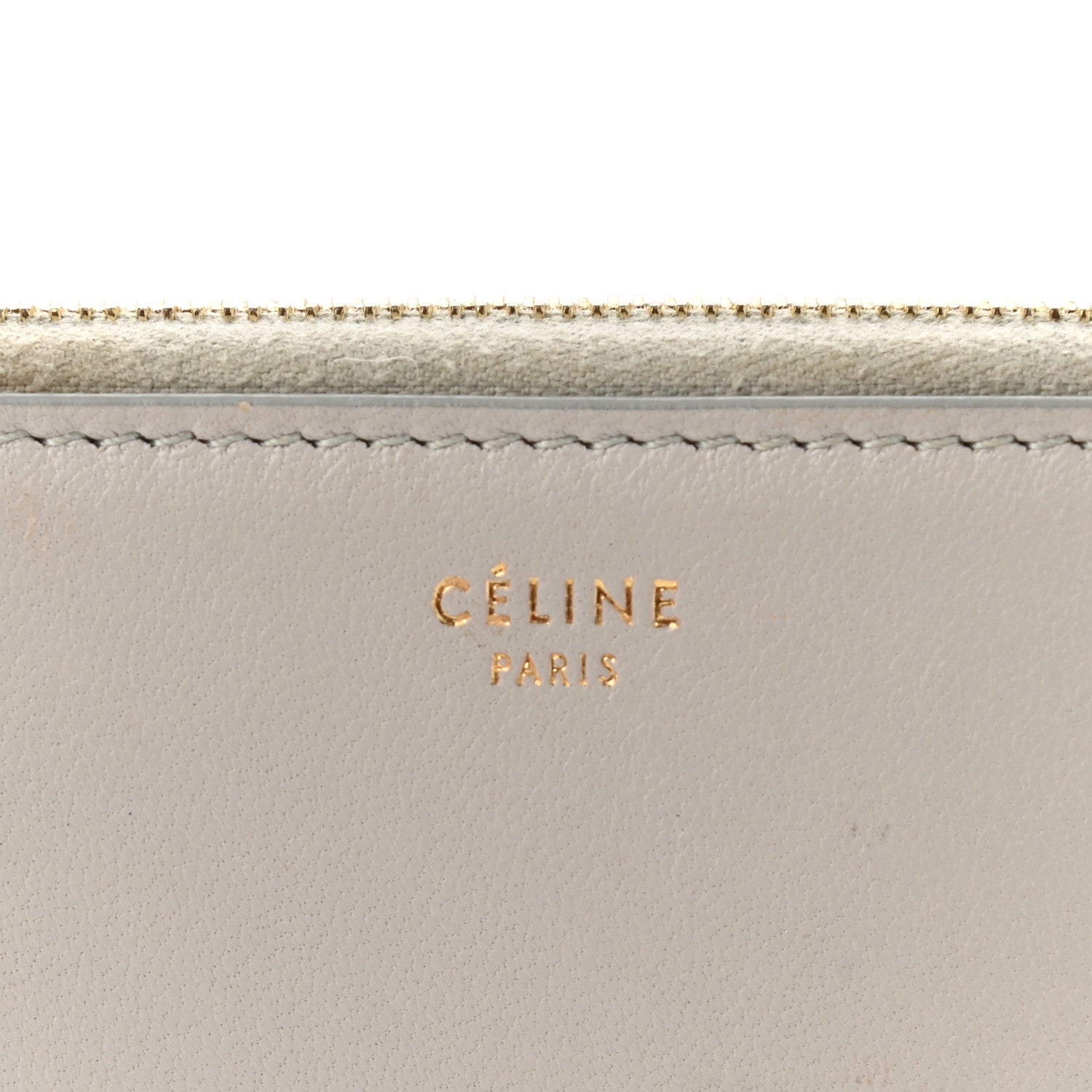 Celine Lambskin Large Zip Around Multifunction Wallet Grey 7 of 10