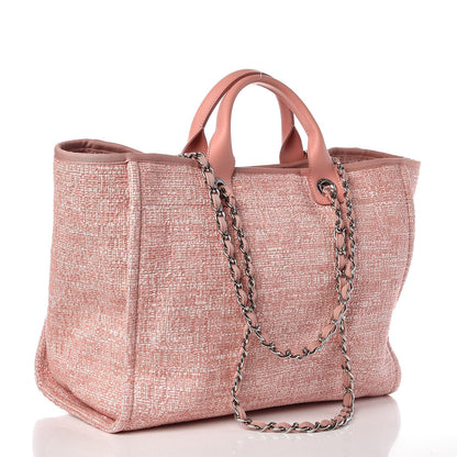 Chanel Canvas Large Deauville Tote Pink 4 of 8