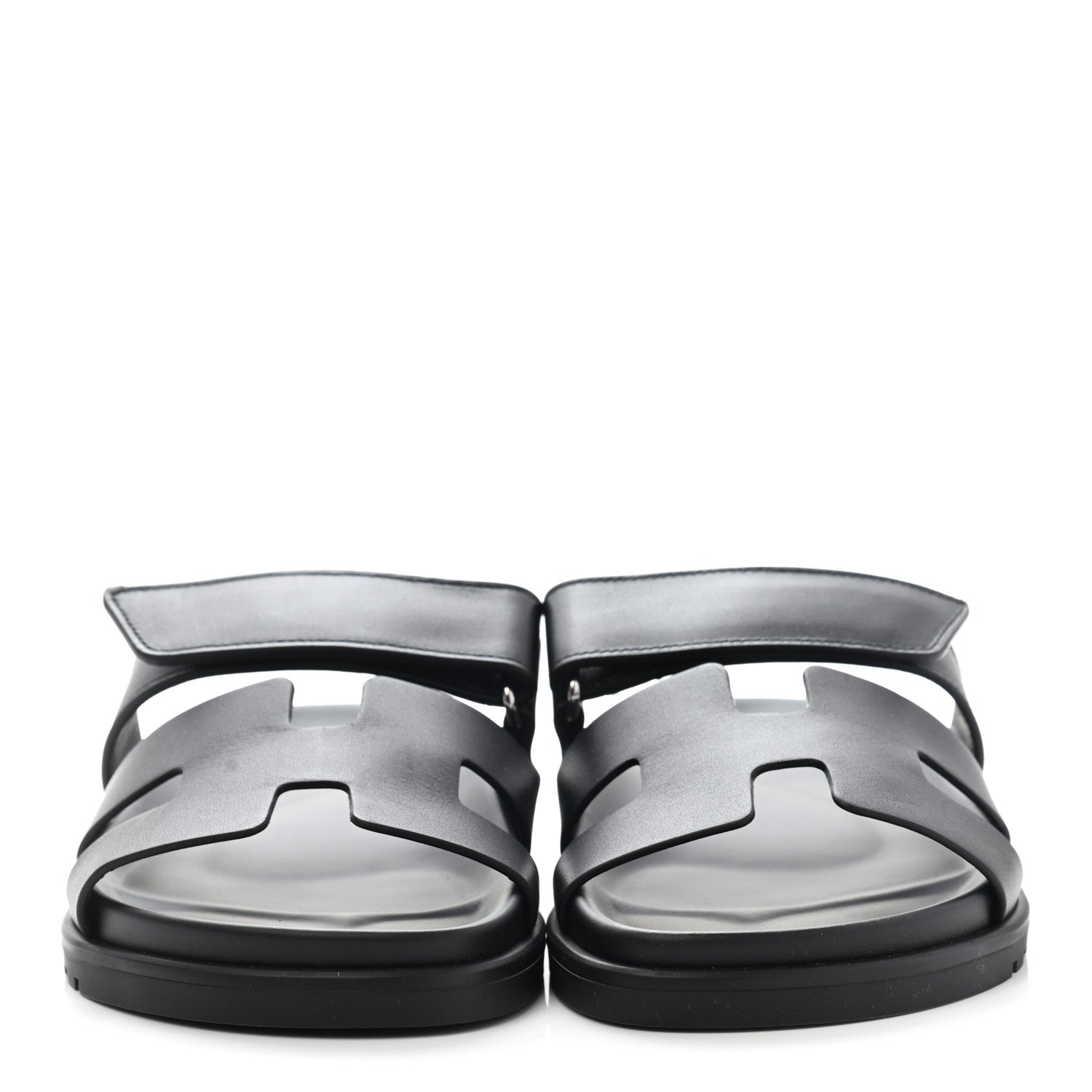 Hermes Calfskin Womens Chypre Sandals 36 Black 2 of 8