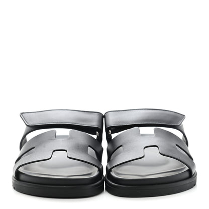 Hermes Calfskin Womens Chypre Sandals 36 Black 2 of 8