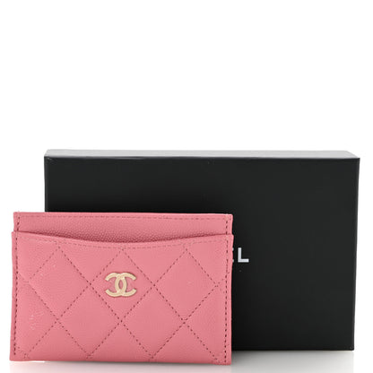 Chanel Caviar Quilted Card Holder Dark Pink 9 of 9
