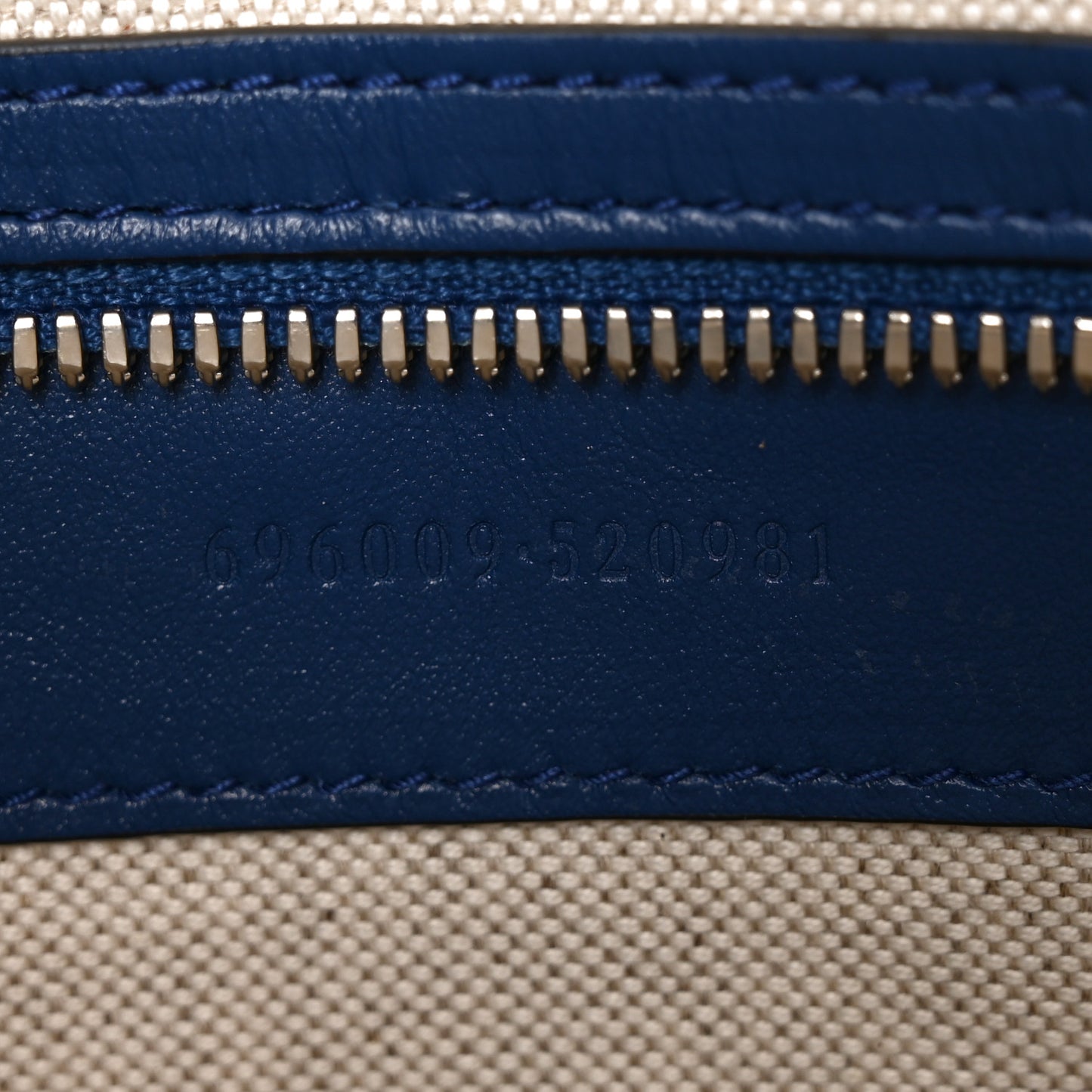 Calfskin GG Tennis Embossed Medium Wristlet Messenger Bag Intense Metal Blue