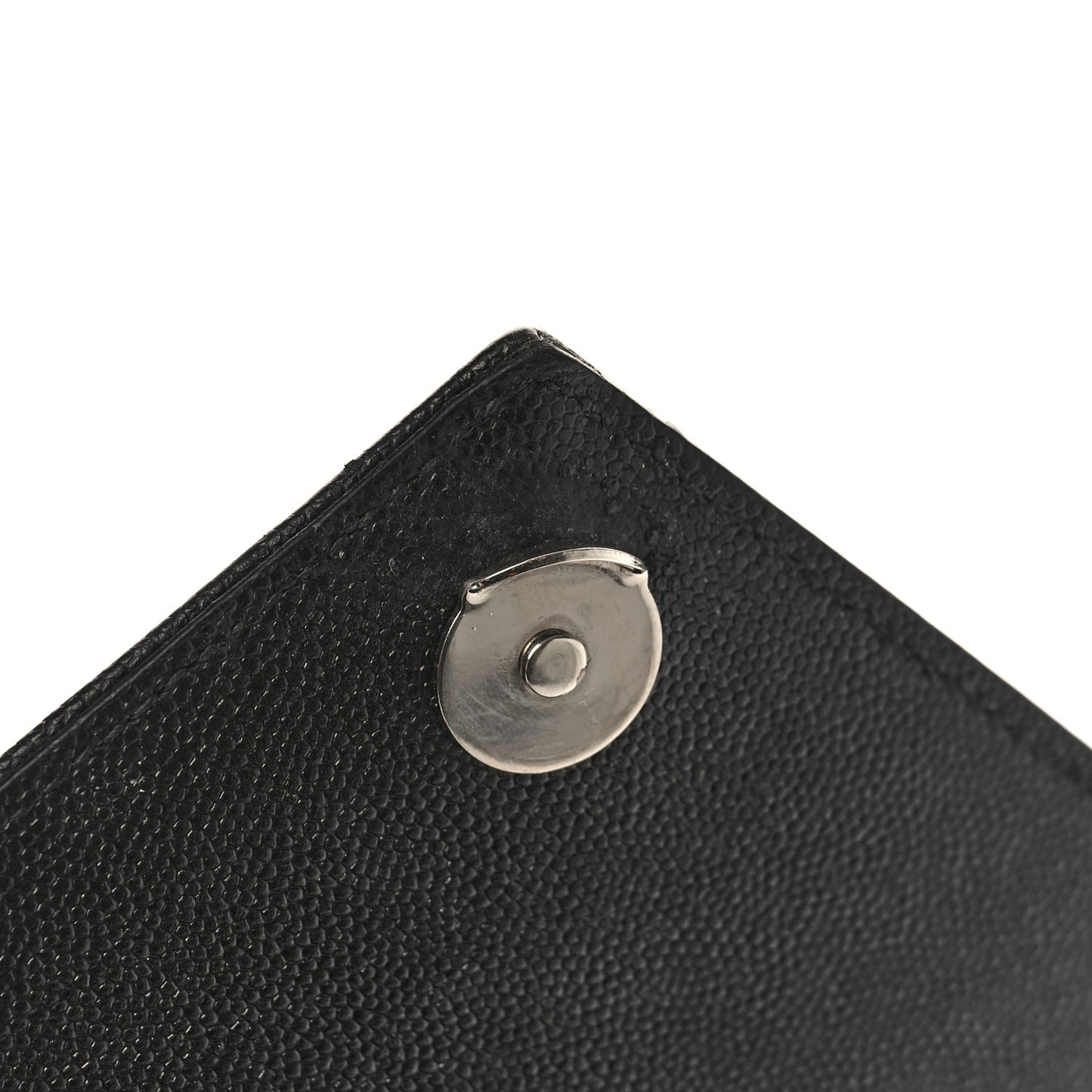 Grain De Poudre Textured Mixed Matelasse Large Triquilt Monogram Satchel Black