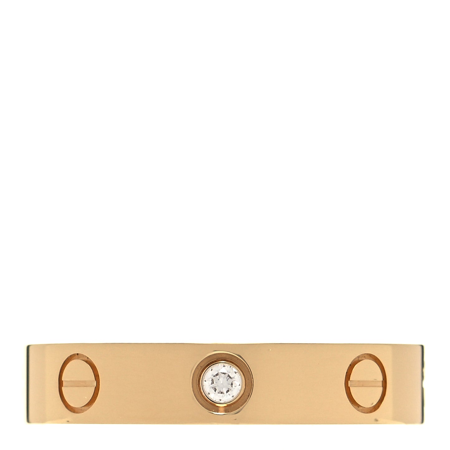 18K Yellow Gold Diamond 4mm LOVE Wedding Band Ring 53 6.25