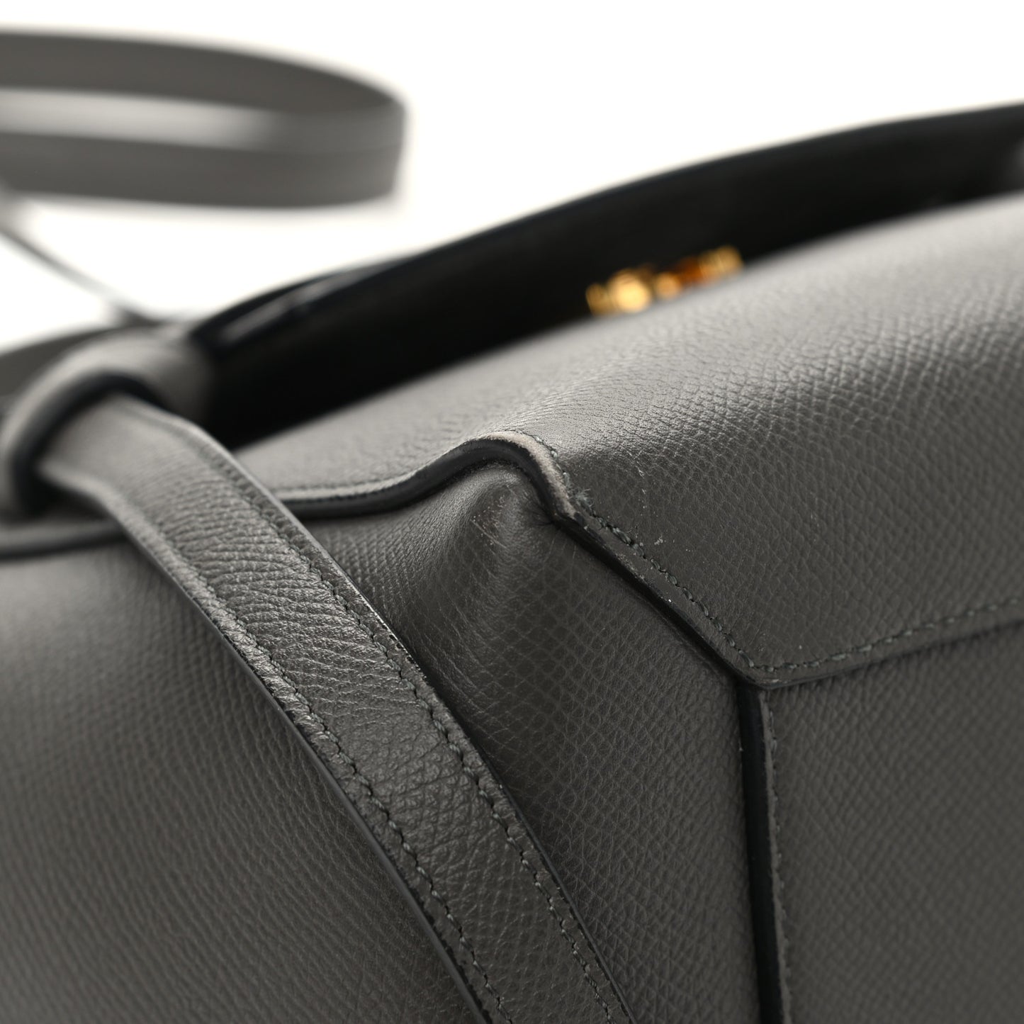 Baby Grained Calfskin Micro Belt Bag Grey