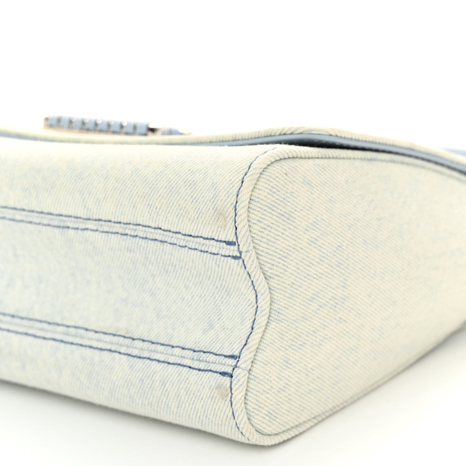 Louis Vuitton Denim Twist Shoulder Bag MM Blue Denim 9 of 9
