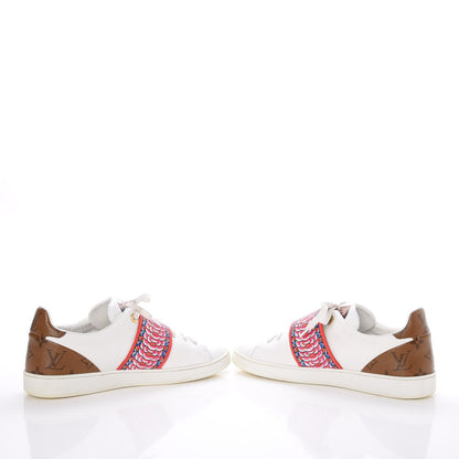 Louis Vuitton Calfskin Reverse Monogram Kabuki Low Top Sneakers 39.5 White 4 of 15