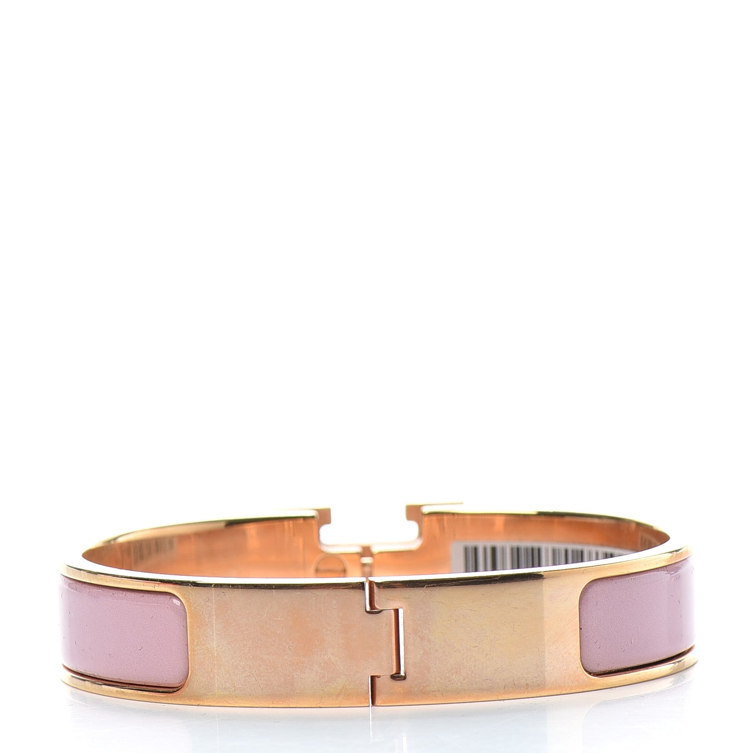 Hermes Enamel Narrow Clic Clac H Bracelet PM Rose Dragee 3 of 4