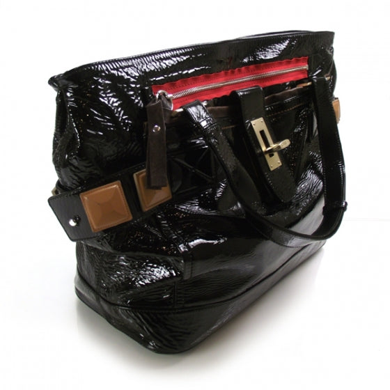 Chloe Patent Audra Large Tote Black 4 of 9