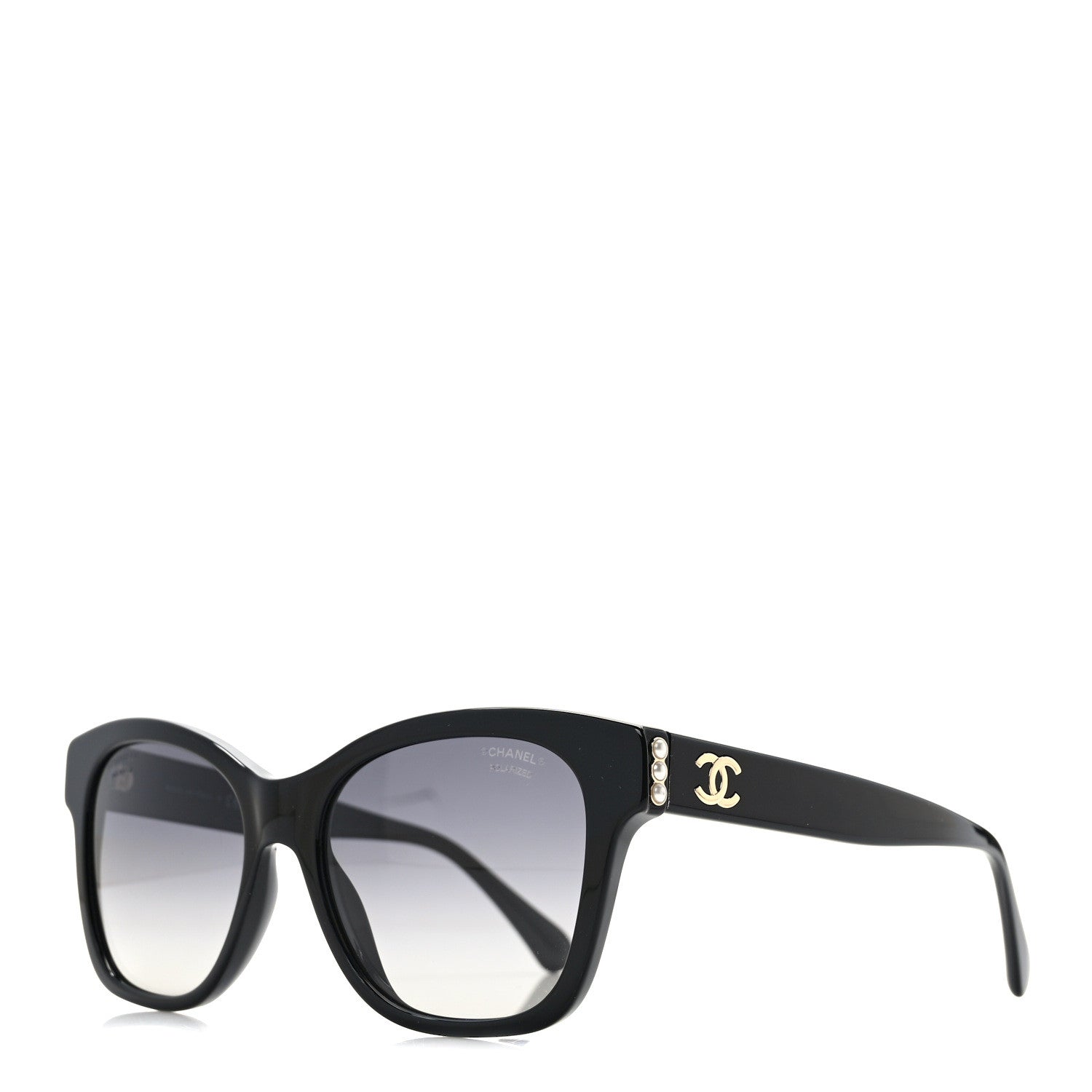 Chanel Acetate Polarized Pearl CC Square Sunglasses 5482-H-A Black 1 of 7