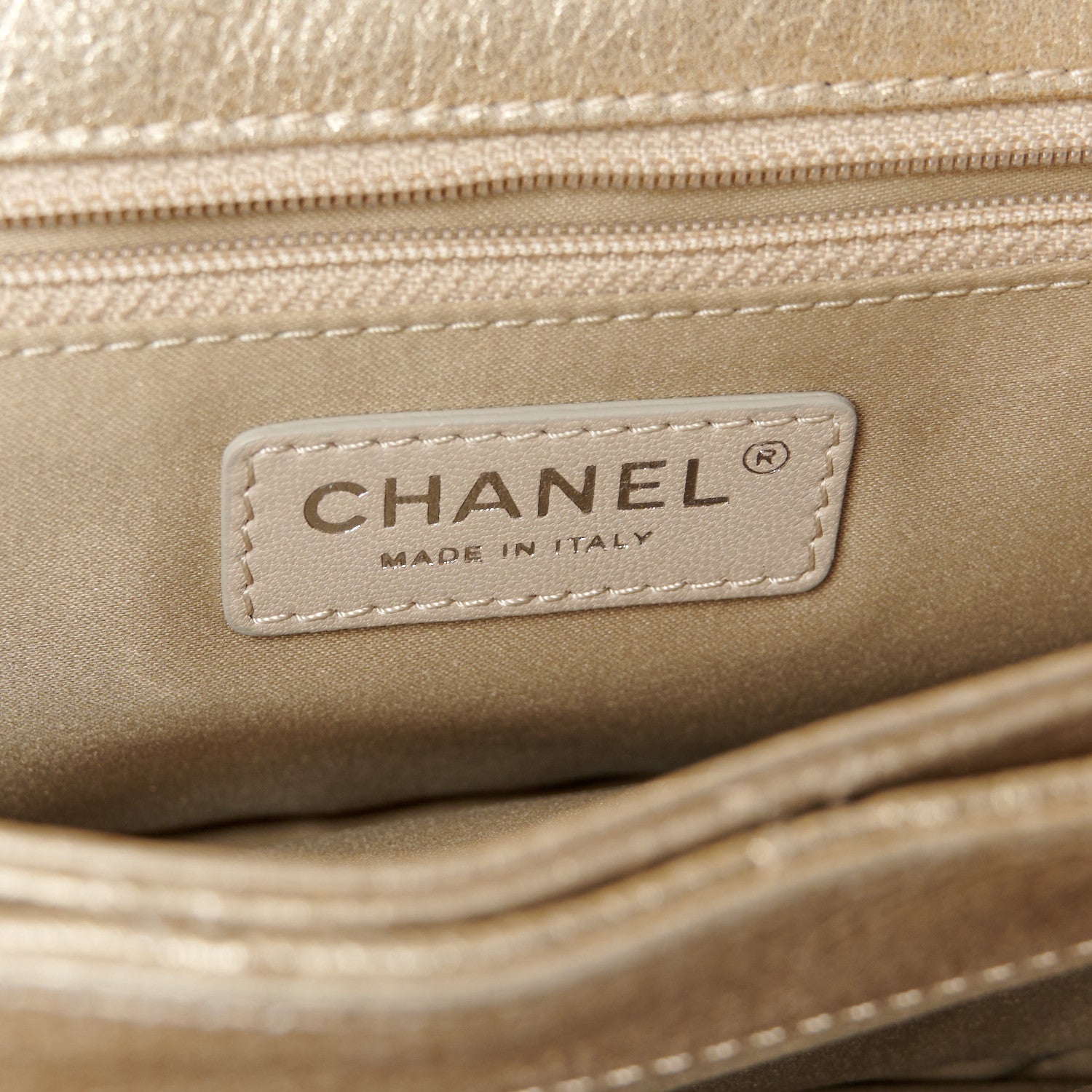 Chanel Metallic Calfskin Quilted Flap Bag Light Gold 6 of 11