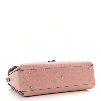 Gucci Dollar Calfskin Medium Interlocking G Top Handle Shoulder Bag Soft Pink 4 of 10