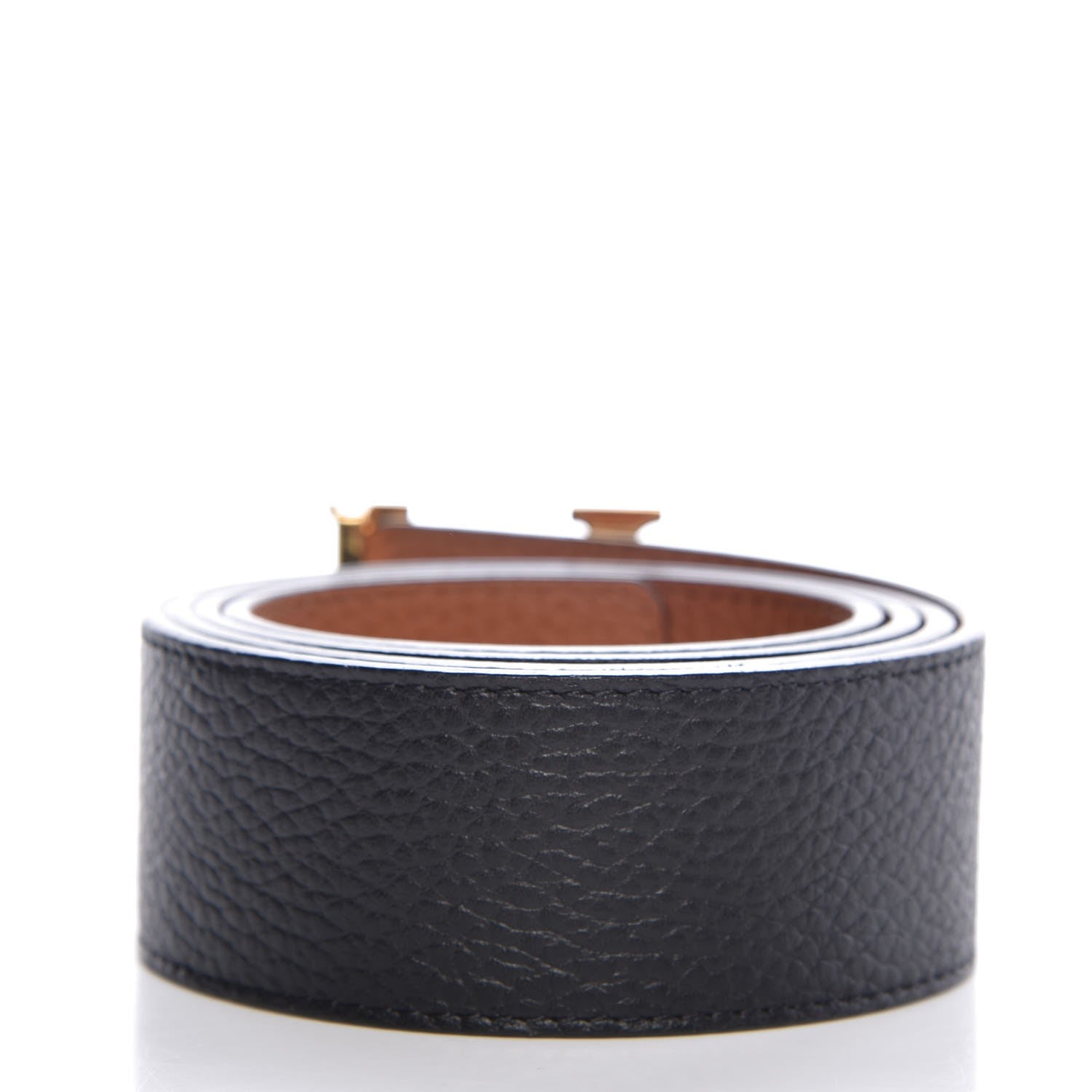 Louis Vuitton Taurillon Calfskin 30mm LV Initiales Reversible Belt 95 38 Black 3 of 7
