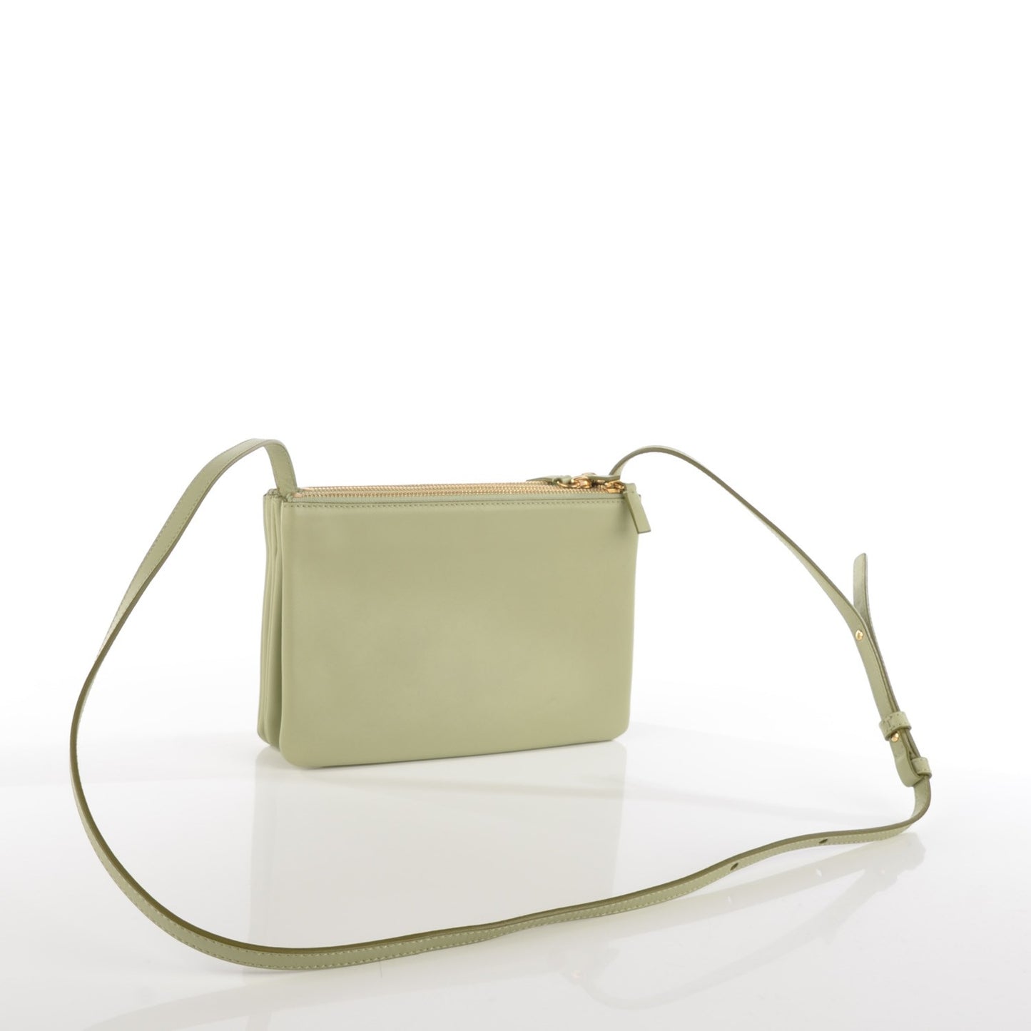 Lambskin Small Trio Crossbody Bag Pistachio