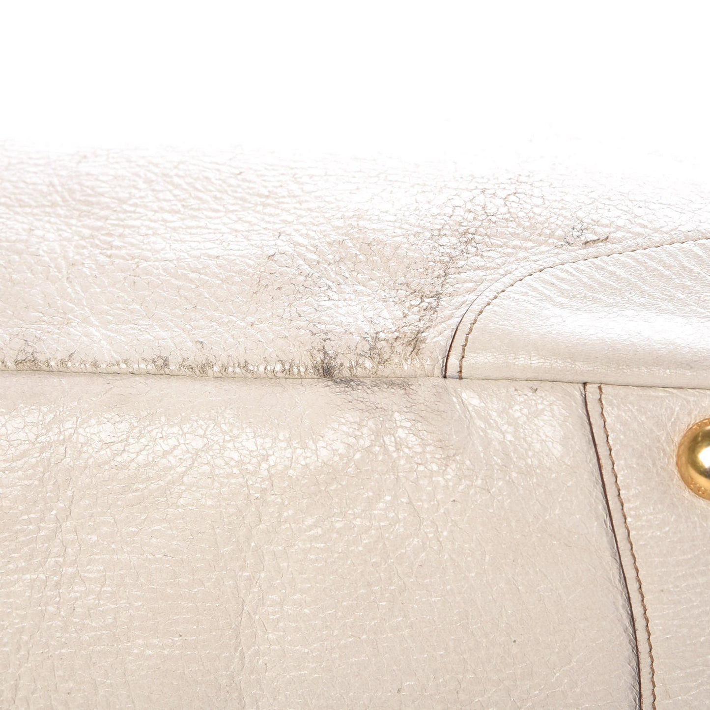 Cervo Lux Chain Shoulder Bag Talco
