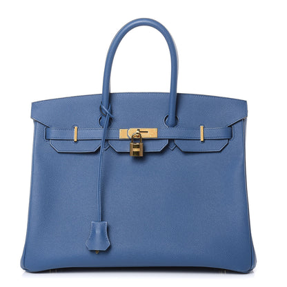Hermes Epsom Birkin 35 Bleu Agate 1 of 34