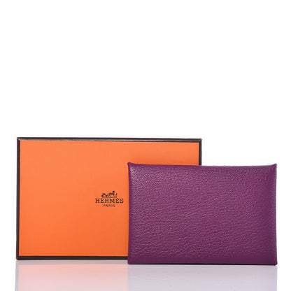 Hermes Chevre Mysore Calvi Card Case Anemone 8 of 8