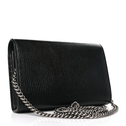 Gucci Calfskin Mini Dionysus Chain Wallet Black 3 of 8