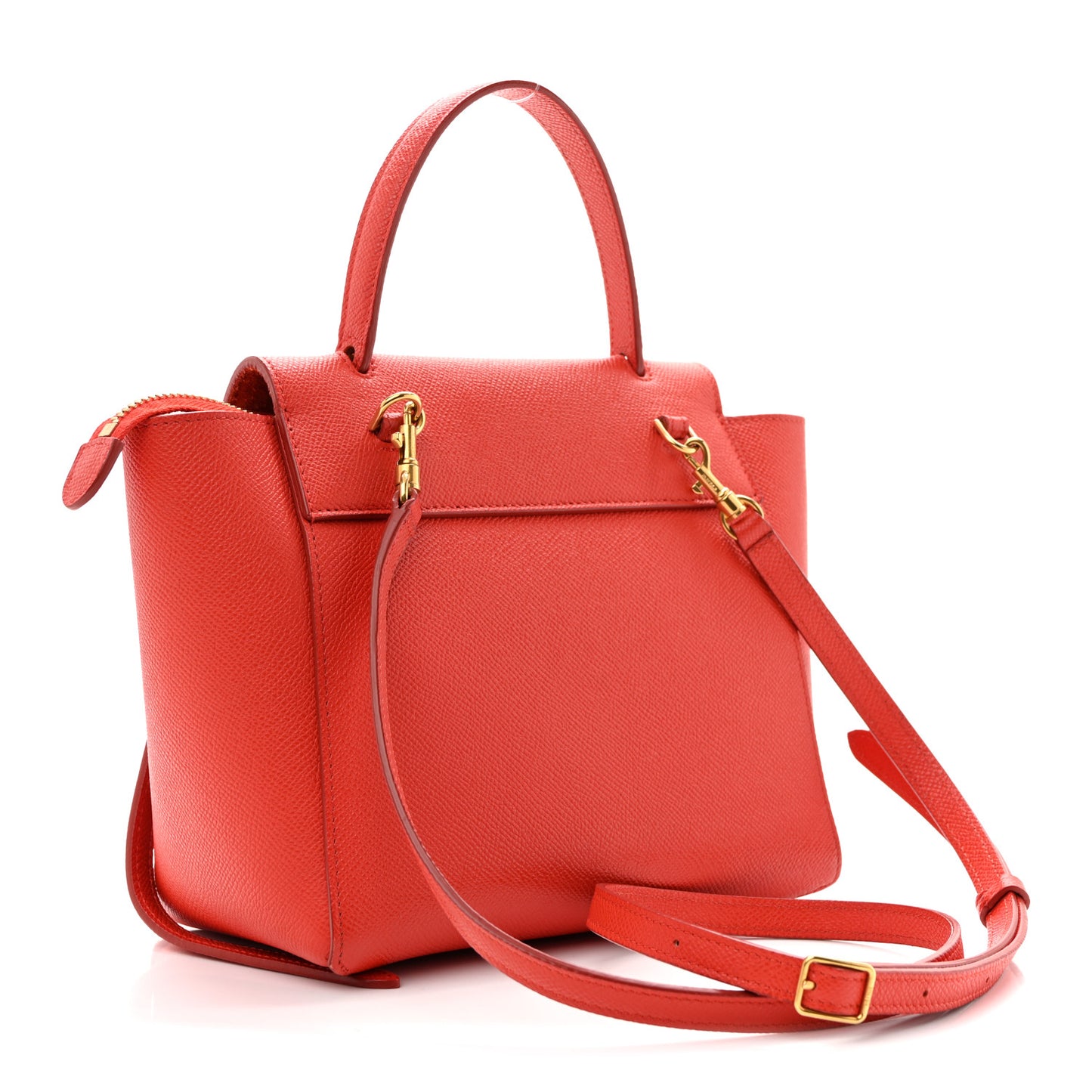 Grained Calfskin Nano Belt Bag Coral