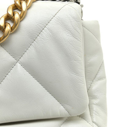 Chanel Lambskin Quilted Medium Chanel 19 Flap White 12 of 15