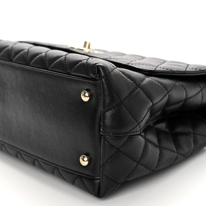 Chanel Caviar Quilted Small Coco Handle Flap Black 9 of 9