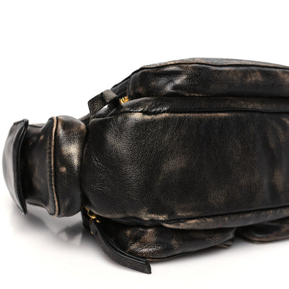 Miu Miu Distressed Nappa Pocket Bag  Sand Coffee 8 of 10