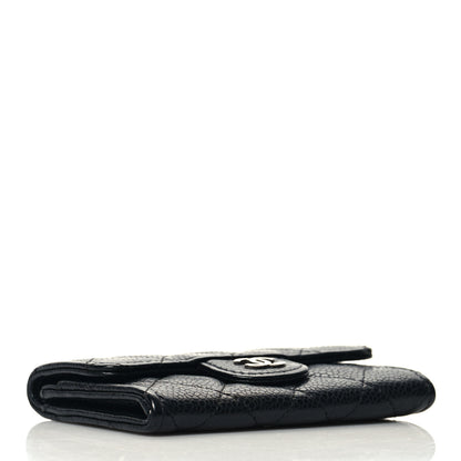 Chanel Caviar Quilted Flap Card Holder Black 4 of 9