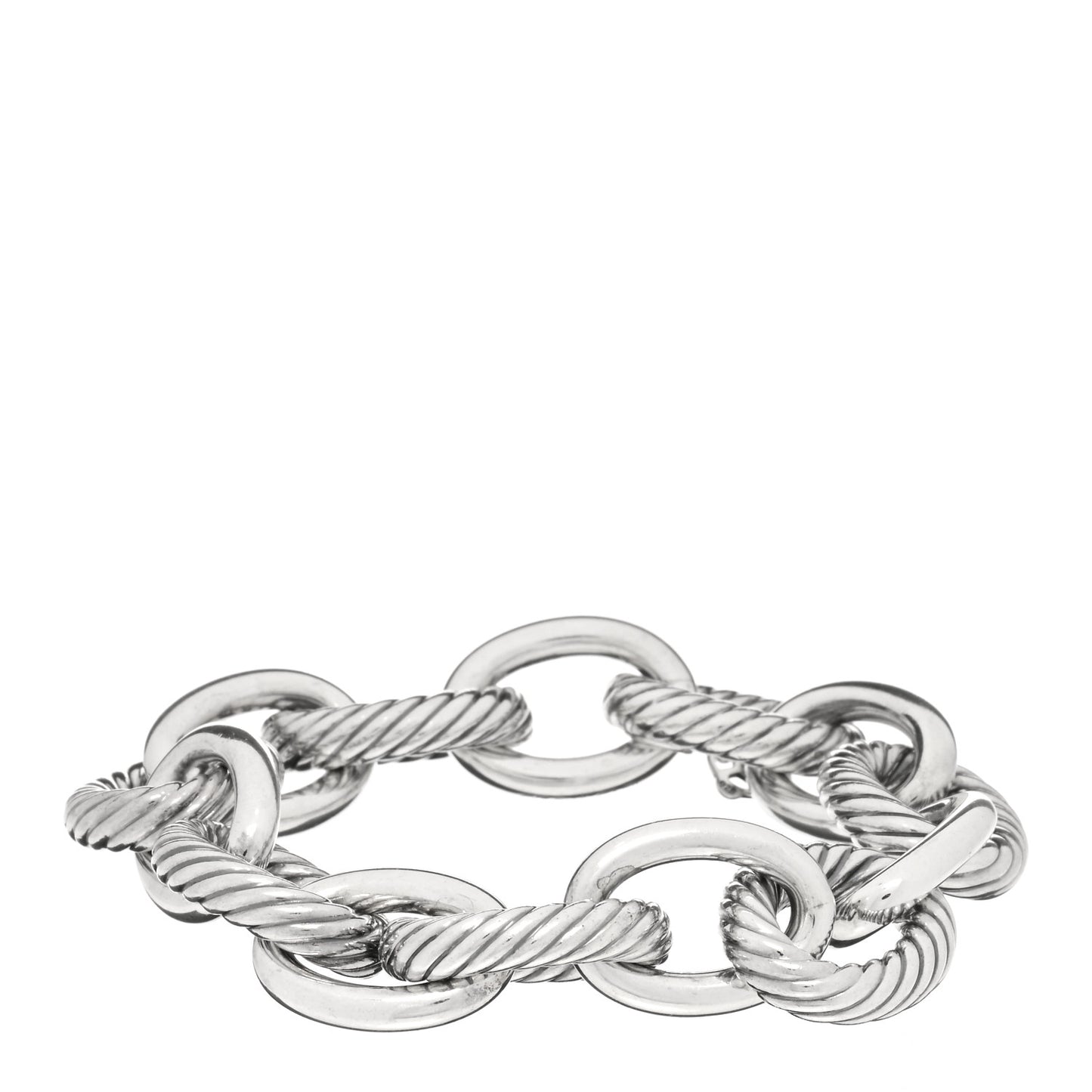 Sterling Silver 17mm Extra Large Oval Link Bracelet