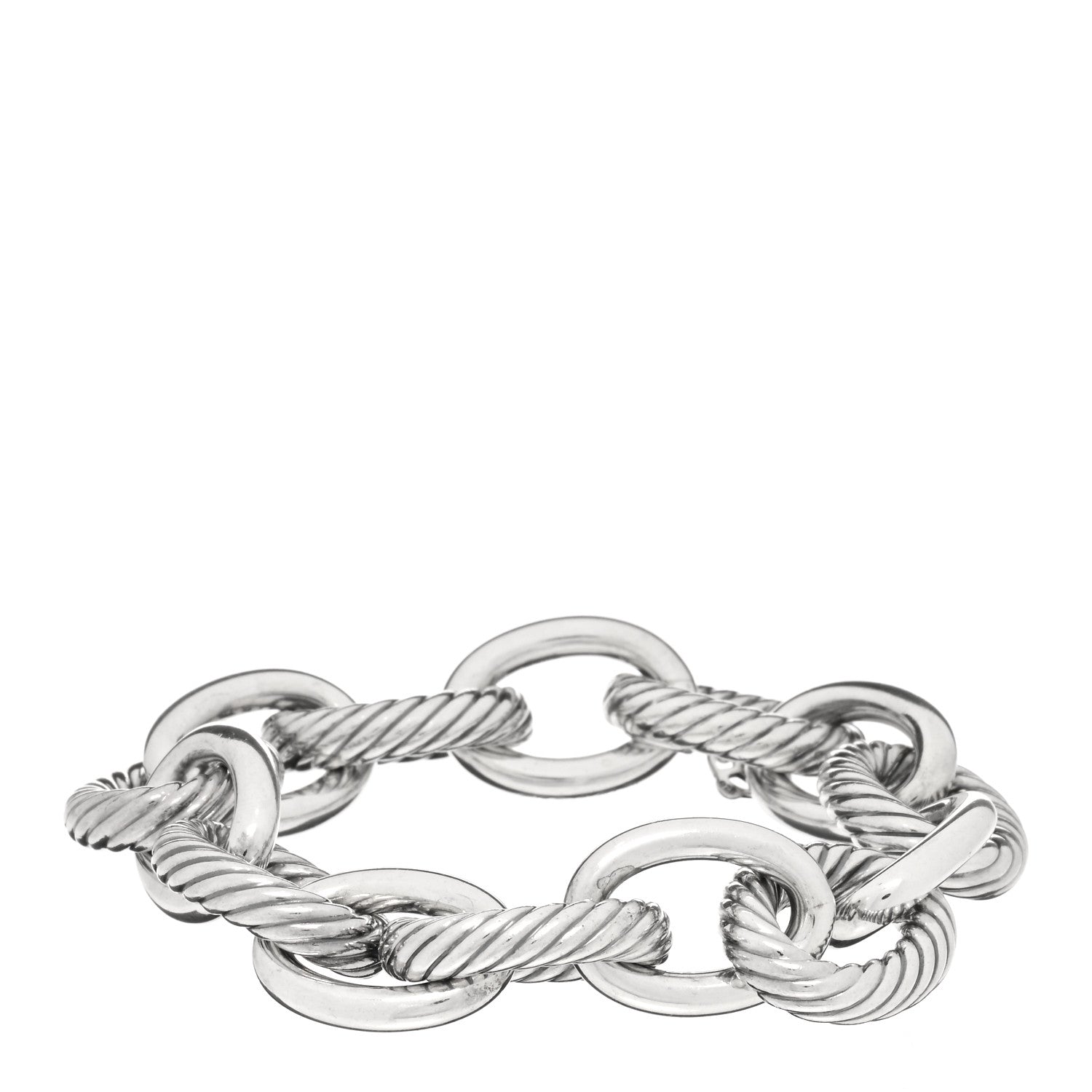 David Yurman Sterling Silver 17mm Extra Large Oval Link Bracelet 1 of 3