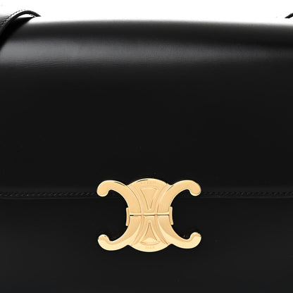 Celine Shiny Calfskin Medium Triomphe Black 8 of 10