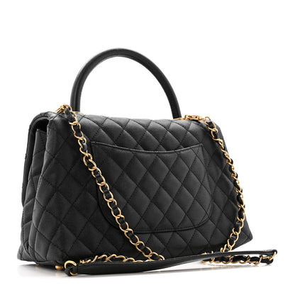 Chanel Caviar Quilted Small Coco Handle Flap Black 3 of 13